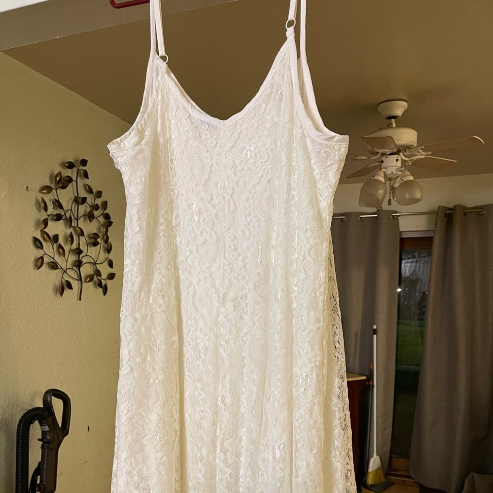 Torrid White Lace Maxi Dress